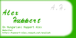 alex huppert business card